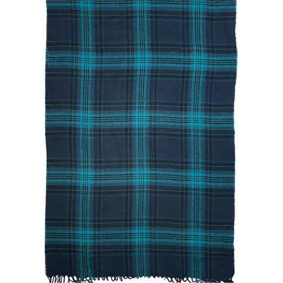 Banana Republic Plaid Scarf Wrap Shawl Fringe Cozy Soft Layering Punk Autumn - Picture 4 of 6